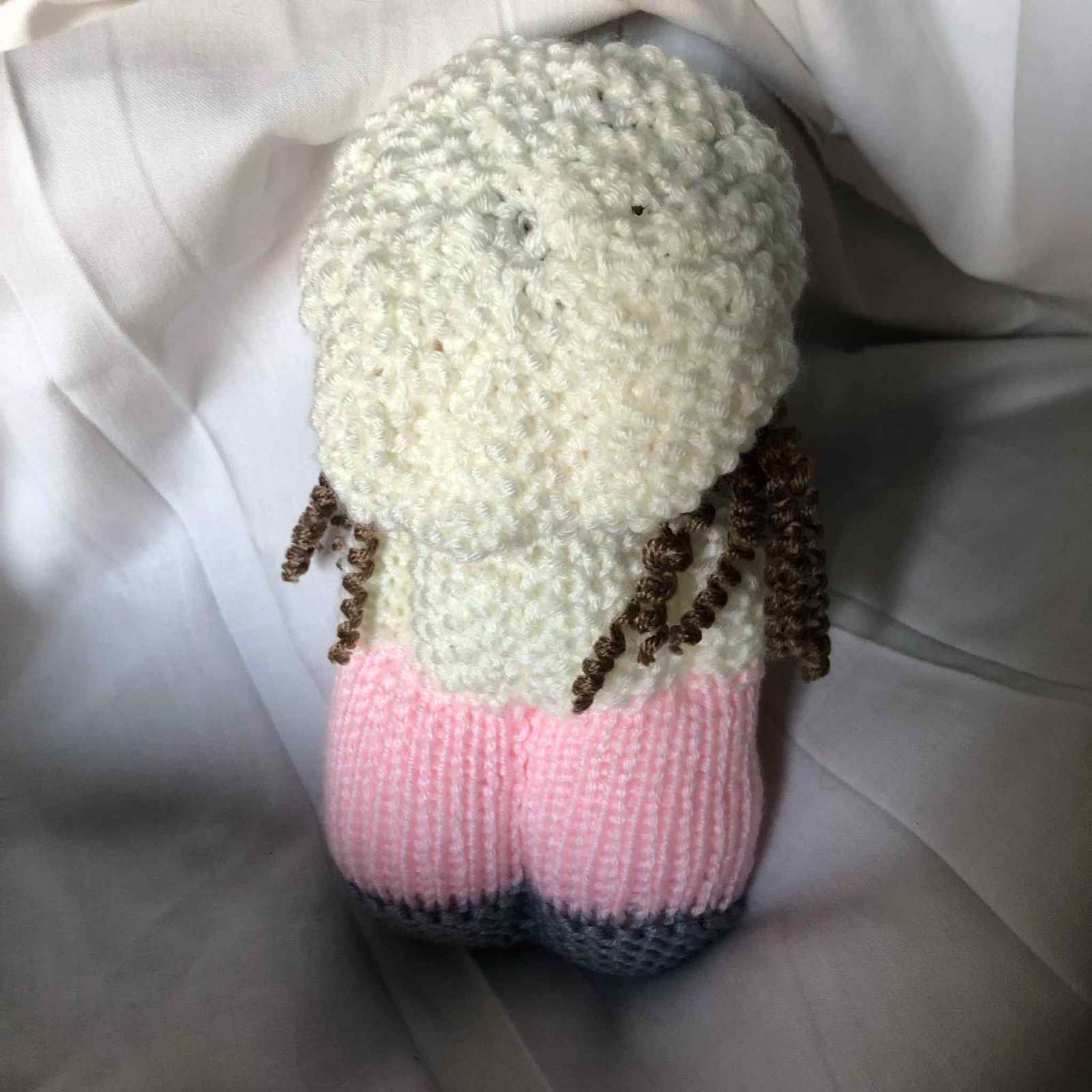 Knitling- pocket knitling little girl in beret - Image 2